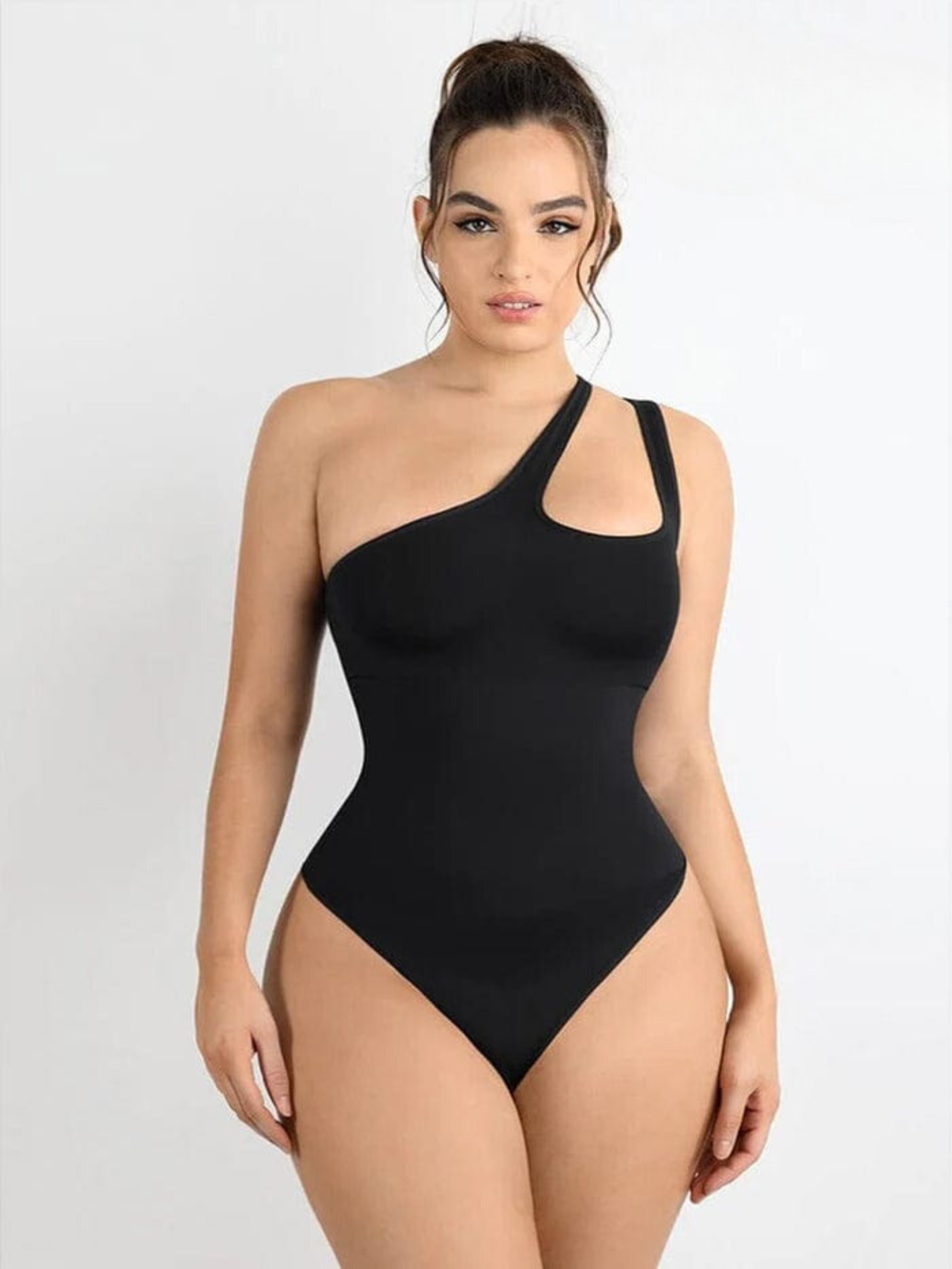 One-shoulder Waist and Abdomen Compression Shapewear Bodysuit